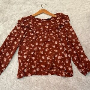 Madewell Women's Ladder-Trim Ruffle Top in Homestead Bouquet